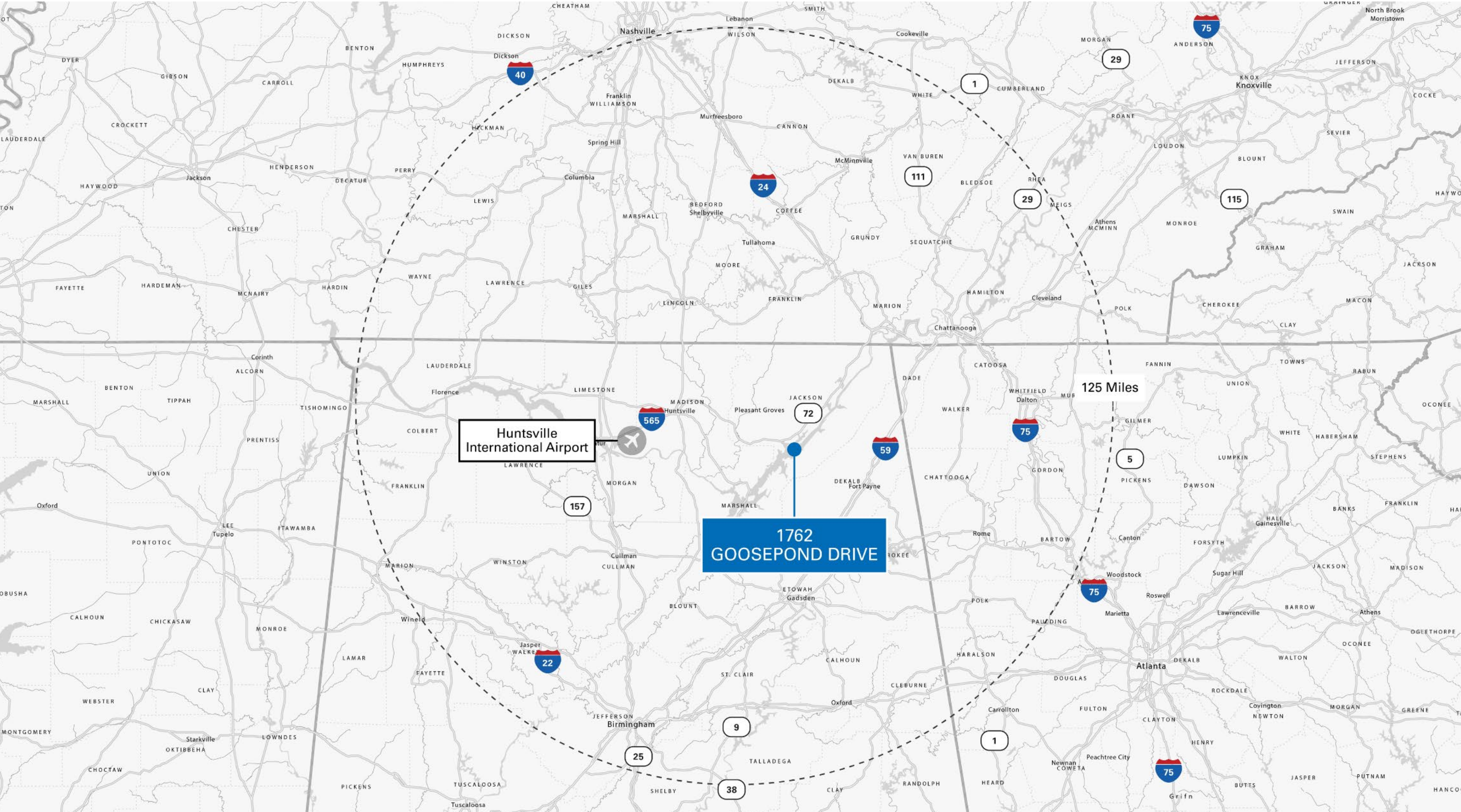 Regional transportation map